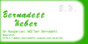 bernadett weber business card